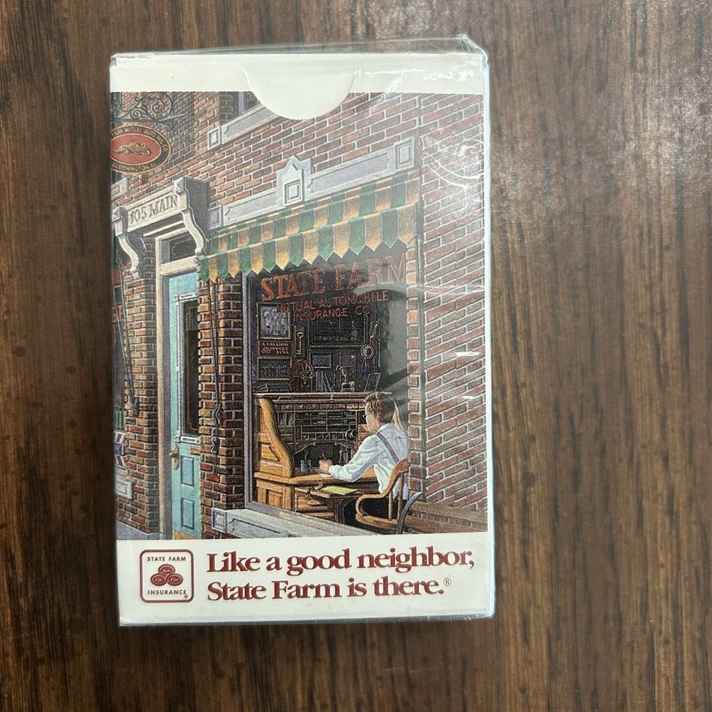 Vintage State Farm Insurance Advertising Playing Cards Sealed Bridge Sized USA